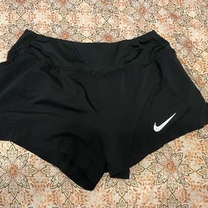 Black nike running shorts